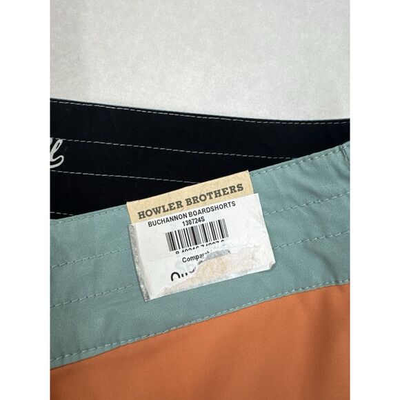 Howler Brothers Men’s Buchannon Boardshorts Aqua / Coral Size 30 NWT *READ* - Picture 4 of 6